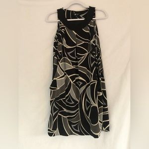 AB Studio Gray & Black Pattern Dress - Women’s Size: M